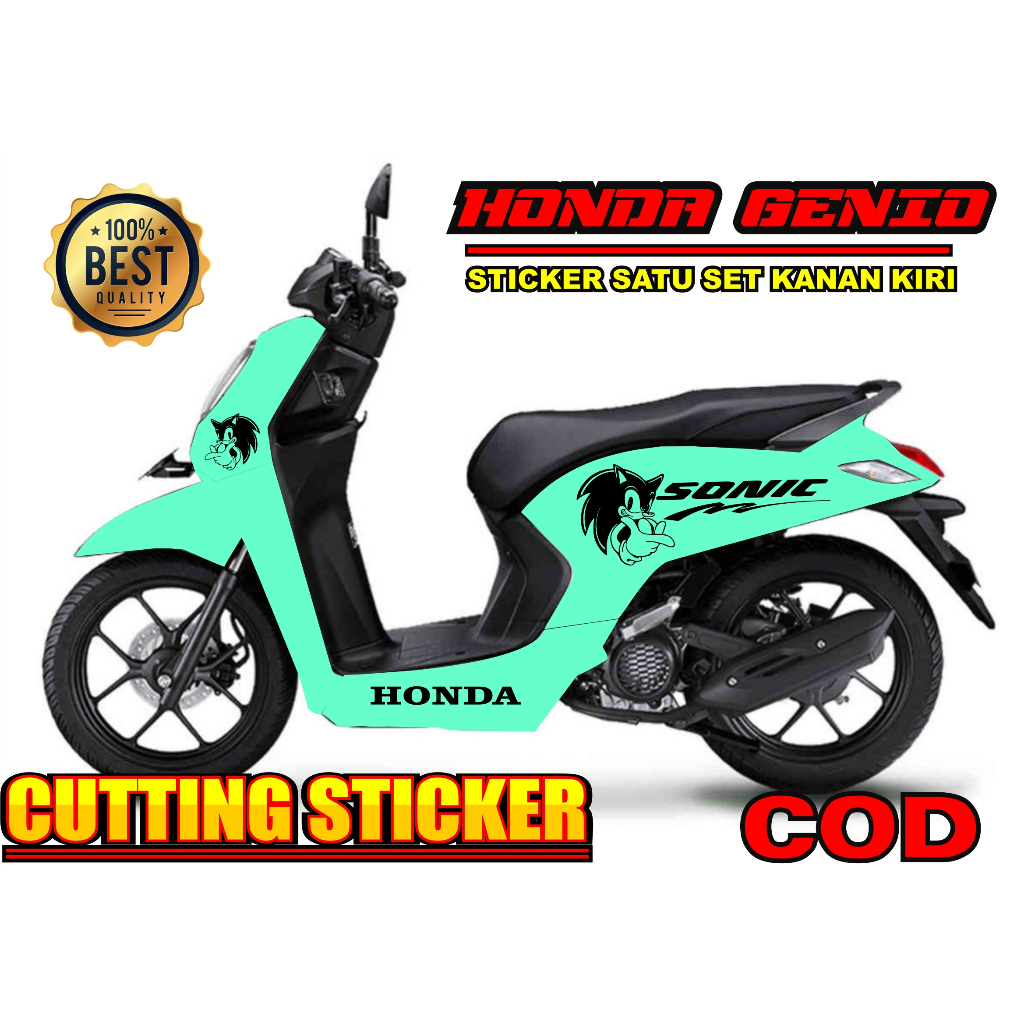 STICKER GENIO SONIC CUTTING STICKER STRIPING HONDA GENIO STICKER MOTOR KEREN