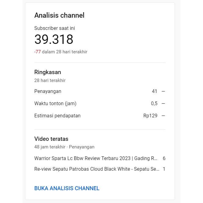 Dijual Akun Channel Youtube Monet 39.000 Subcriber Adsen Pin - jual channel youtube monetasi