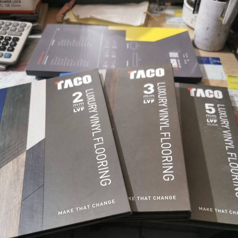 TERMURAH Paket lengkap buku katalog Taco vinyl lantai 2mm 3mm 5mm terbaru 2023