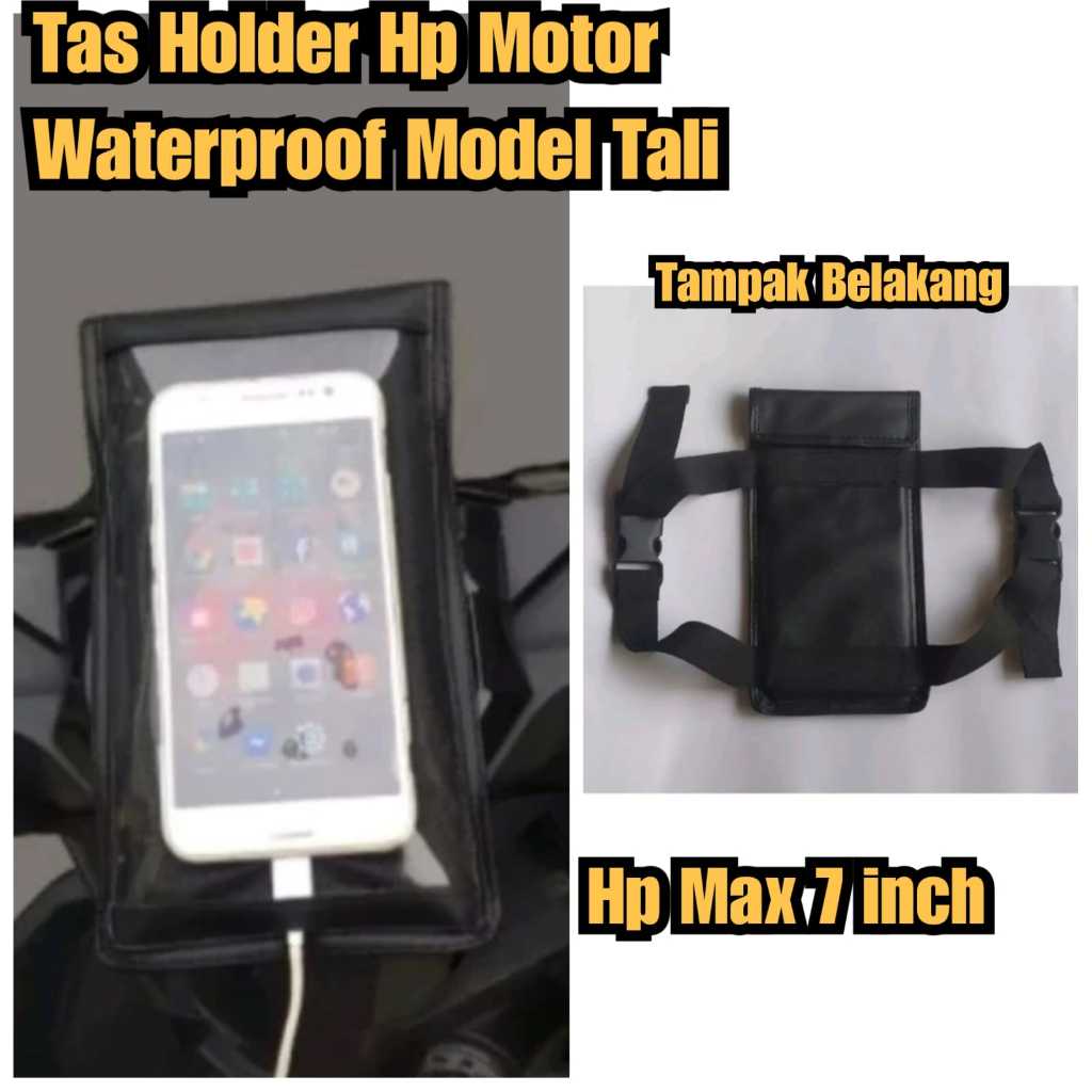 tas stang motor tas hp motor Holder hp motor maks 7 inch tas waterproof