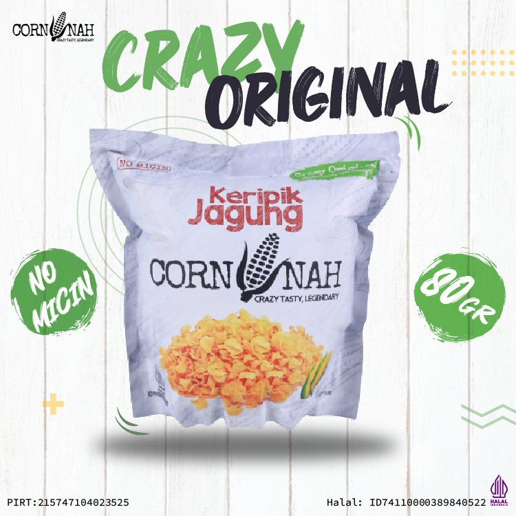 

Cornnah - Keripik Jagung Original Asin Gurih Tanpa MSG Premium Renyah Halal Kendari