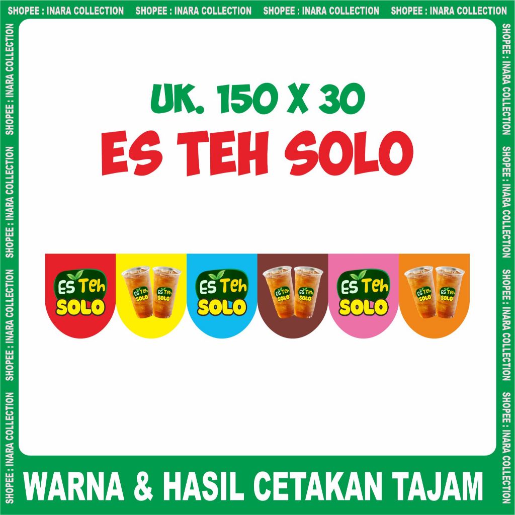 FLAG BANNER ES TEH JUMBO | FLAG BANNER ES TEH JUMBO | GRATIS POTONG BENTUK