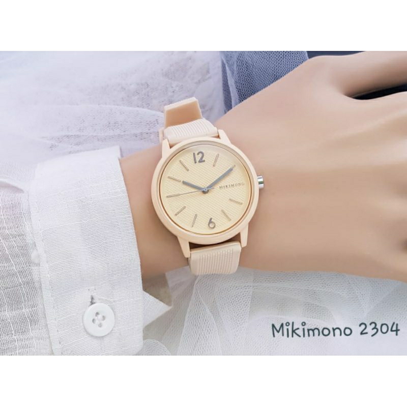 JAM TANGAN WANITA MIKIMONO 2304 RUBBER DIAMETER 3.8 CM
