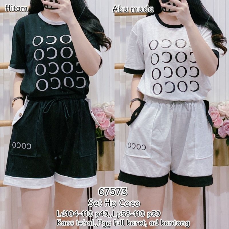 67573 setelan celana pendek coco
