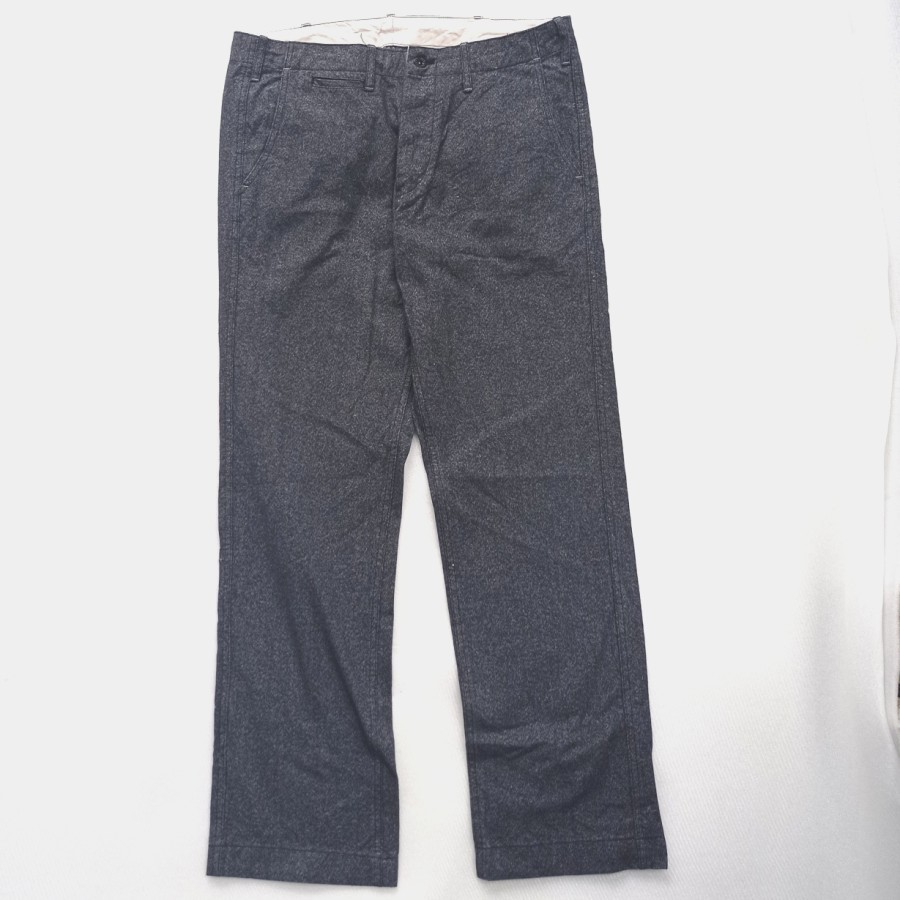 burgus plus lot 401 japan twisted heather heavy serge chino pant