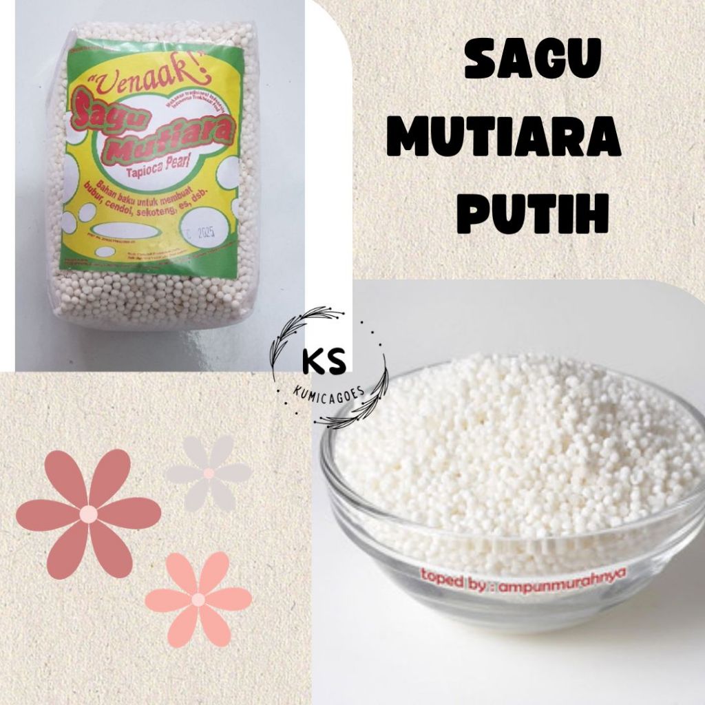 

✅ ❤ Sagu Mutiara Putih | 100% ASLI Tanpa Campuran Bahan Lain | Kualitas Terbaik | Sagu Mutiara Paling Enak, Paling Gampang Bikinnya || sagu mutiara Putih 500 gr