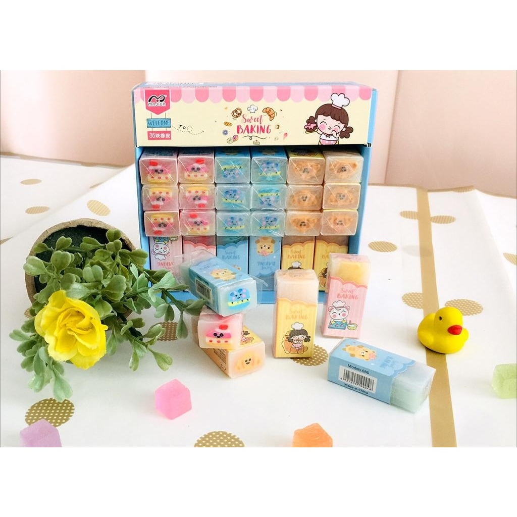 

PENGHAPUS TRANSPARAN 686 CUTE CAKE / STIP PENSIL LUCU