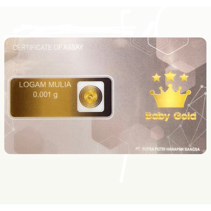 Logam Mulia 0,001 gr, Baby Gold