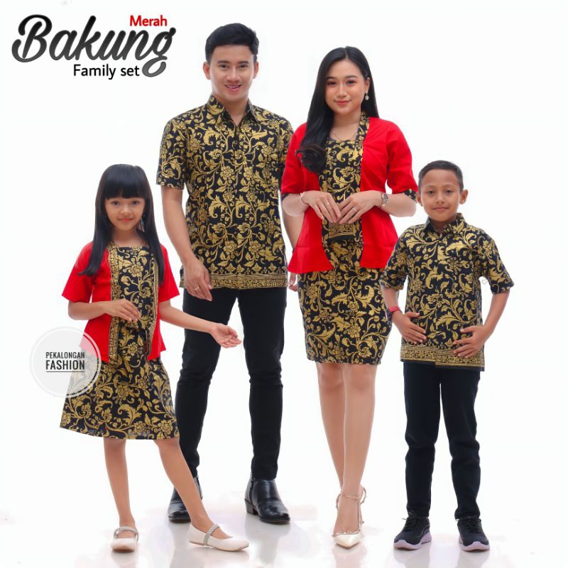 COUPLE KELUARGA BAKUNG MERAH BAJU NATAL / FAMILY SET / DRES NATAL / ANAK CEWE NATAL / ANAK COWOK NAT