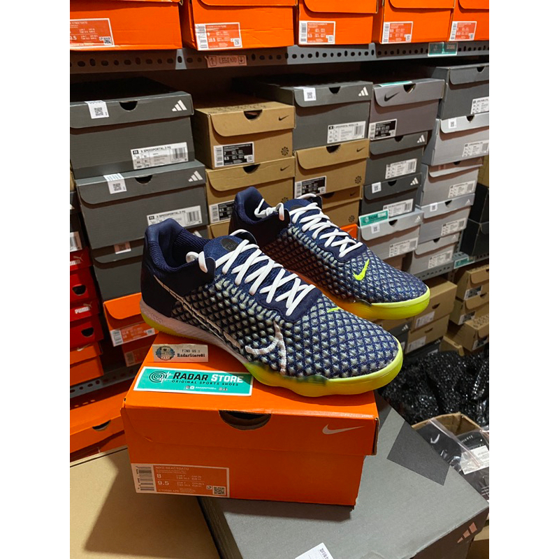 BESTPROMO Sepatu Futsal Nike ReactGato Blue Black CT0550-470 Original BNIB