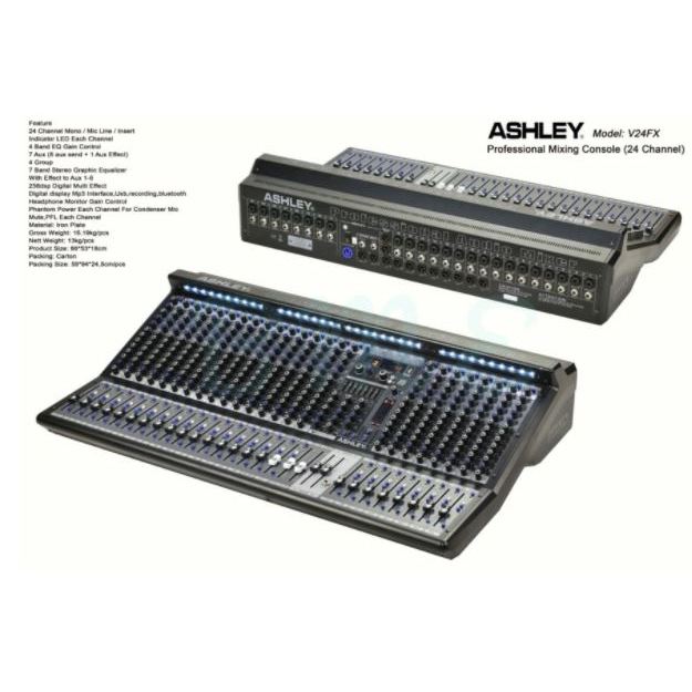 mixer ashley v24fx v24 fx v 24fx 24 channel original ashley