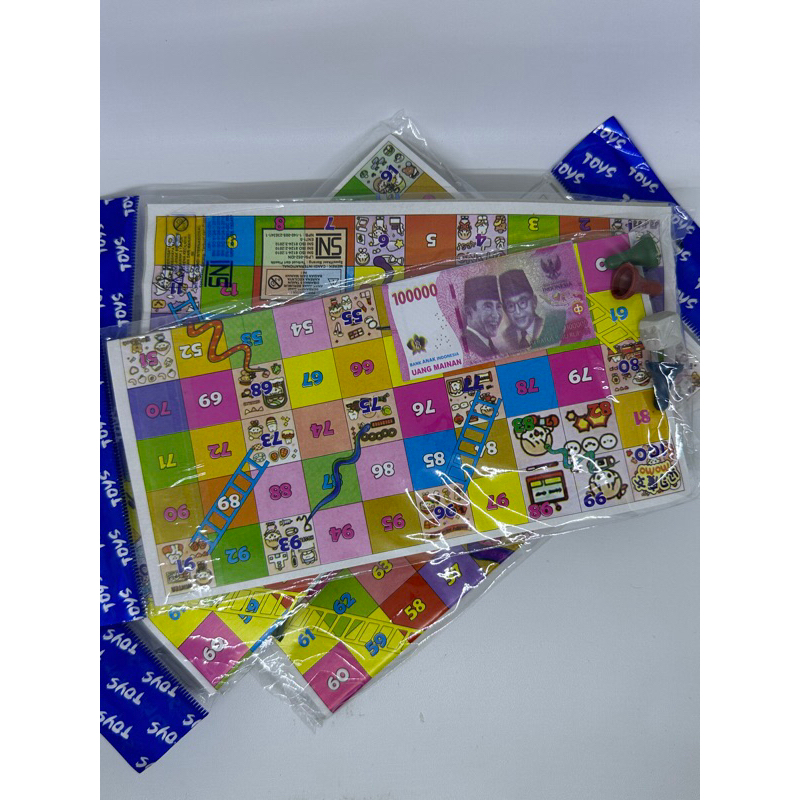 Ular Tangga / Mainan Anak Ular Tangga Free Uang / Mainan Jadul