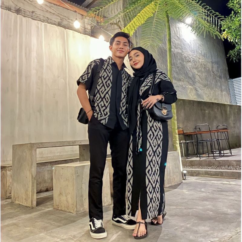 READY STOCK - Raisa dress - Baju tenun kondangan - baju tenun couple - baju tenun hitam - raisa tenu