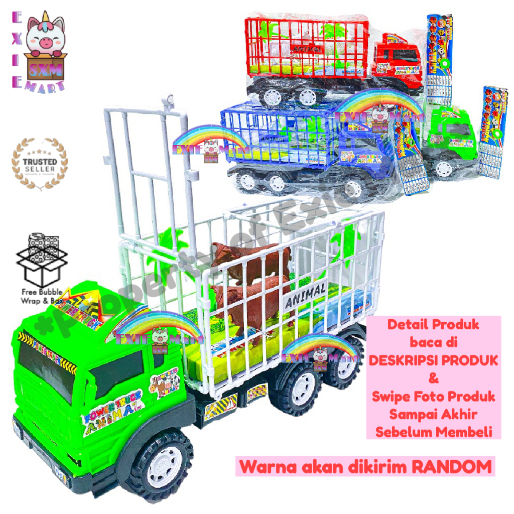 MAINAN ANAK [ST2071] MOBIL TRUK TRUCK PENGANGKUT HEWAN ANIMAL SIZE BESAR - ANIMAL TRUCK - MAINAN ANA