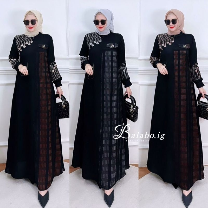 ATTAYA DRESS//ORIGINAL BALABO//ABAYA JETBLACK PREMIUM//GAMIS VIRALL//100% ORIGINAL BRAND