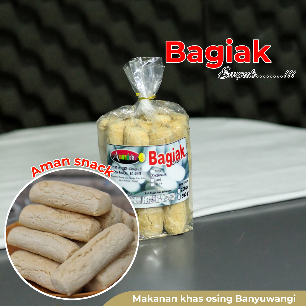 KUE BAGIAK RASA ORIGINAL KENINGAR WIJEN CEMILAN KUE KERING KHAS BANYUWANGI BEBAS PENGAWET TANPA PEMA