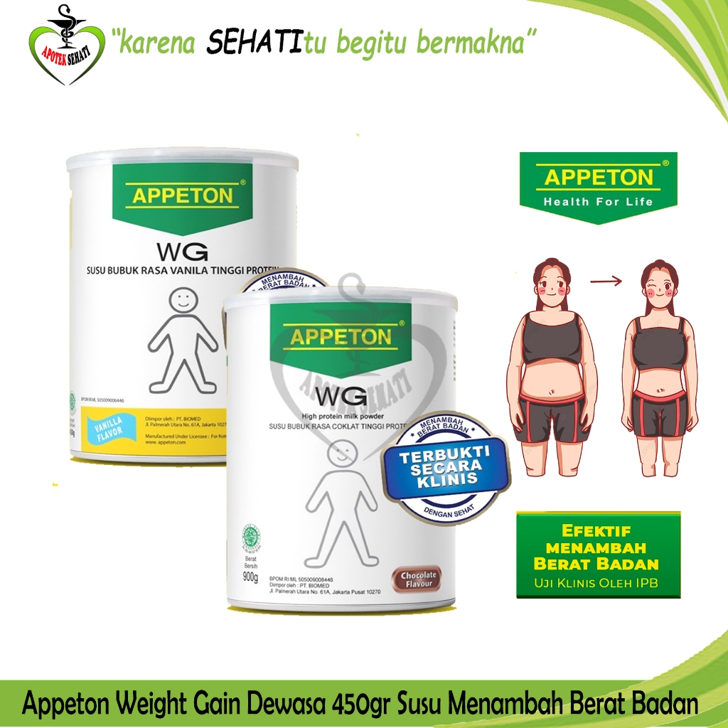 

SUSU APPETON WG VANILA ADULT 450GR