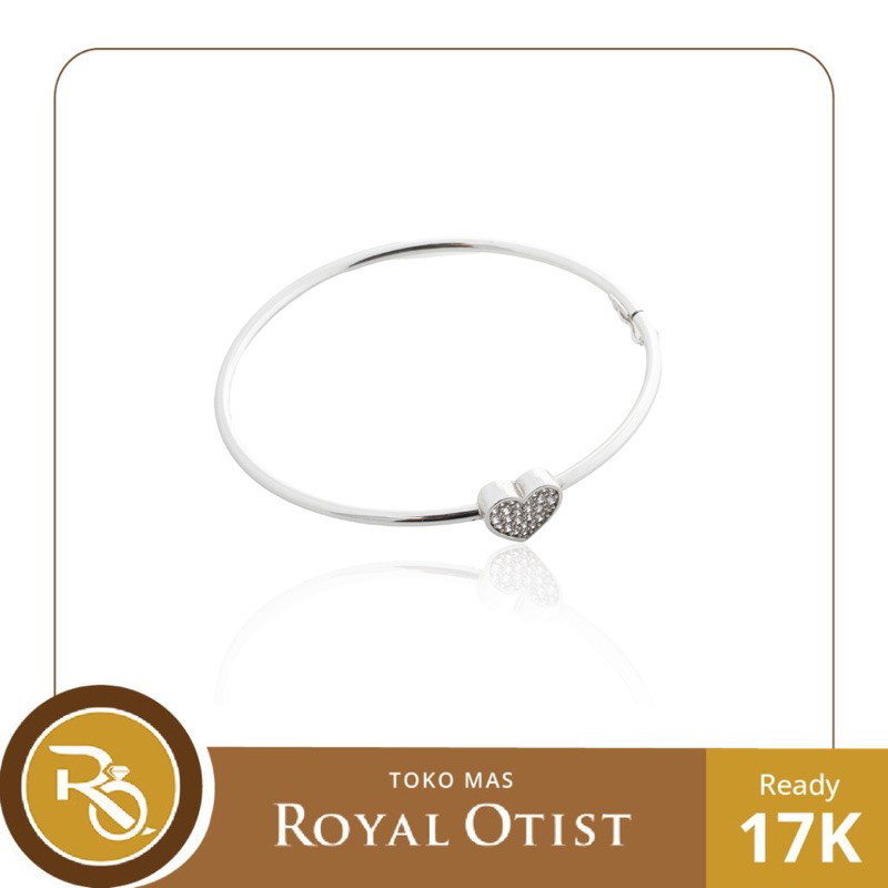 Gelang Emas Putih Bangle Love 17 K