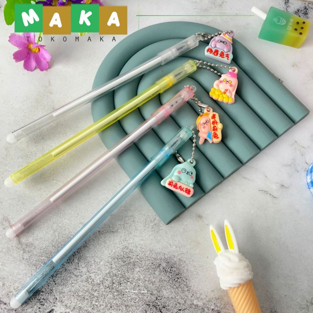 

pulpen gantungan papan rabbit PG 1015 pen gel kelinci pena bolpen perlengkapan alat tulis kantor sekolah