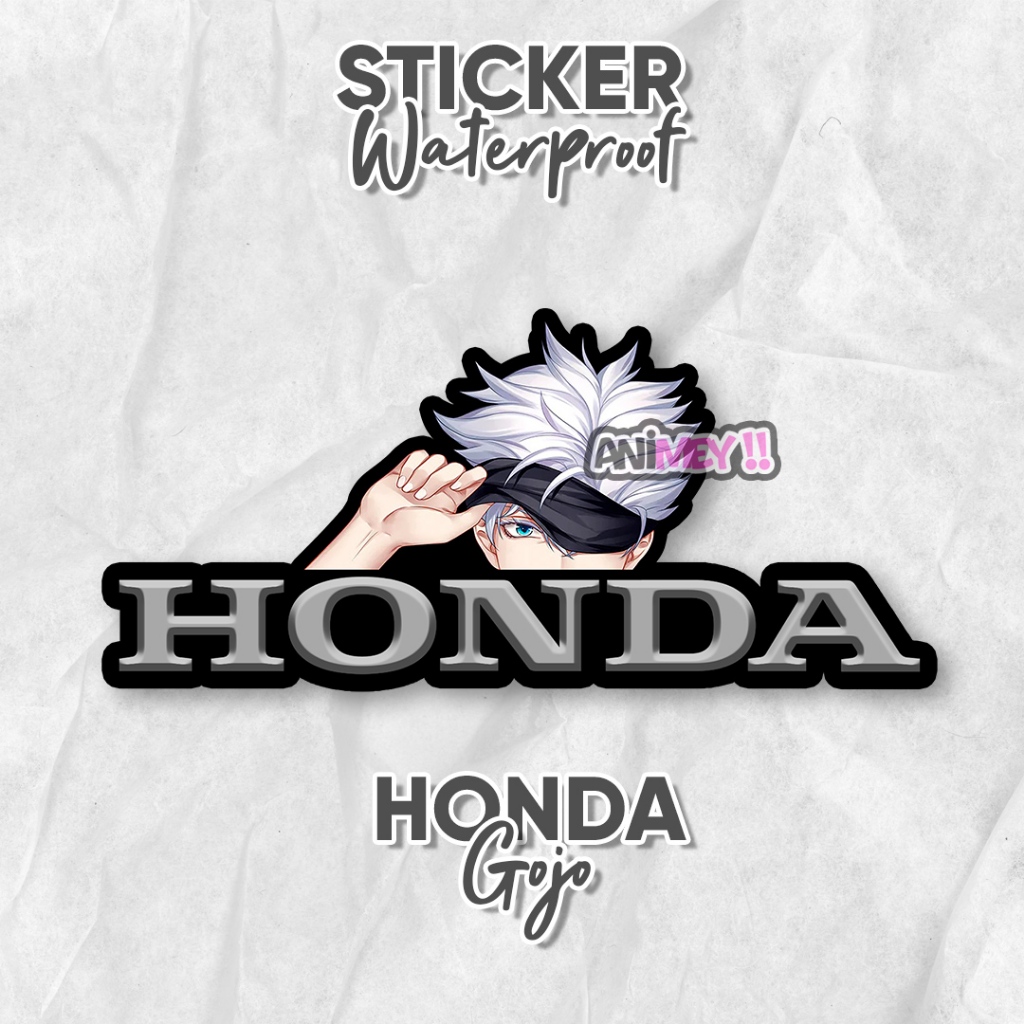 

Stiker Gojo Satoru Logo Honda / Stiker Anime Waterproof