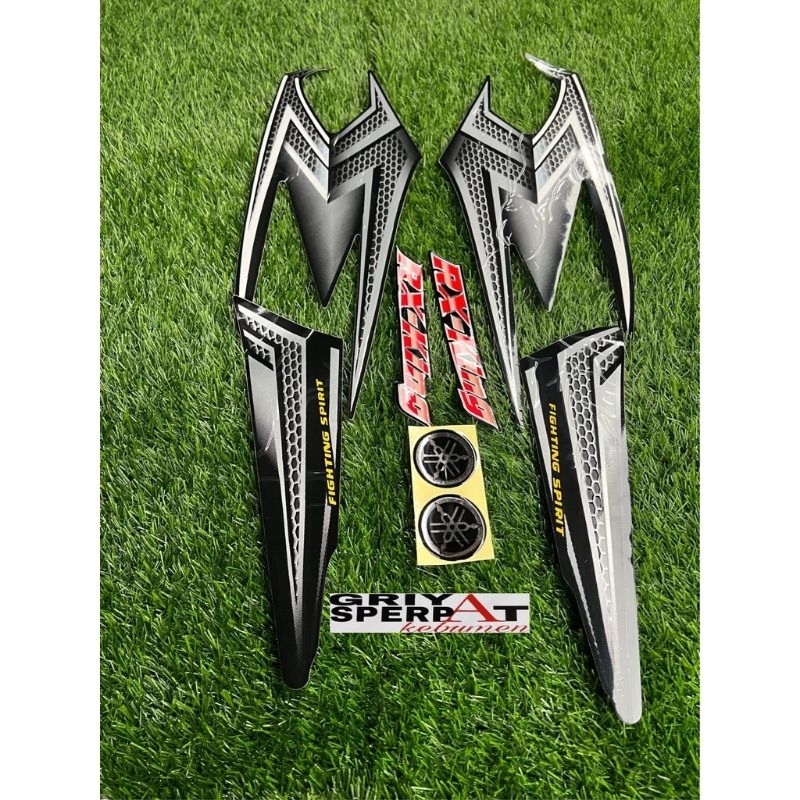STRIPING STIKER FULL BODY RX KING 2004 HITAM SET EMBLEM // STICKER RX KING 2004 FULL BODY BERKUALITA