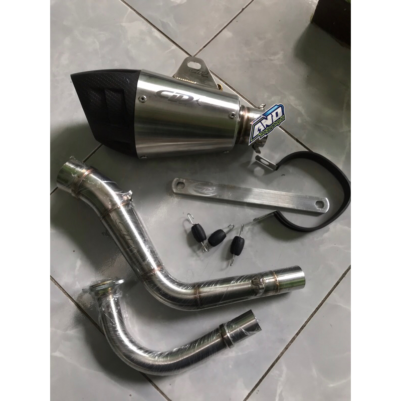 Knalpot CLD Shark | Beat Scoopy Karbu Fi Esp vario 110 | Inlet 50
