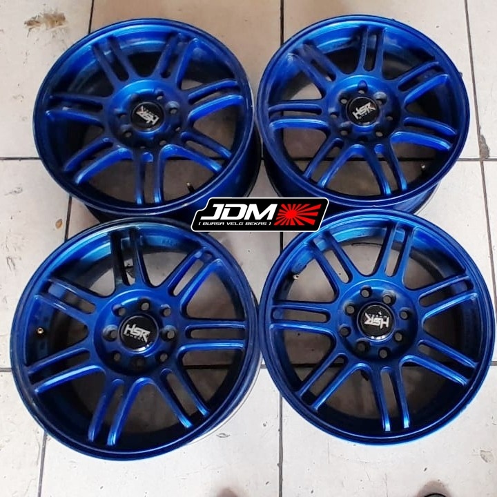 Velg HSR BOON R15x6,5 Pcd 4x100/4x114,3 Murah Ring 15 Biru Buat Xenia Brio Yaris Mobilio Jazz Avanza