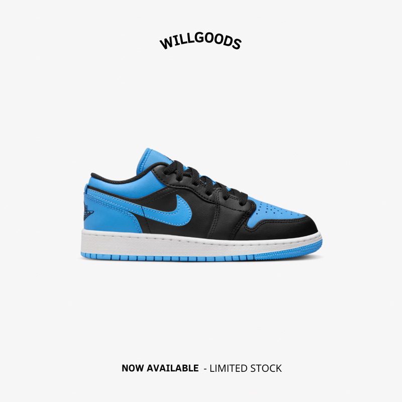 Nike Air Jordan 1 Low Black University Blue GS Women Original Resmi