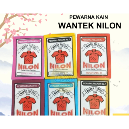 Wantex Cap NILON no 1 PEWARNA ORI Warna Wantex Pewarna Kain Pakaian Textil Permanen Jeans Silk Tie