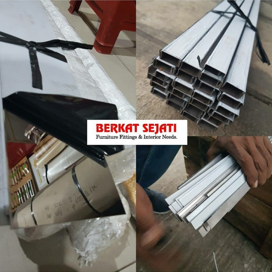 L Siku Profil (20 x 20 mm) Plat List Lis Stainless Steel Mirror 3mtr