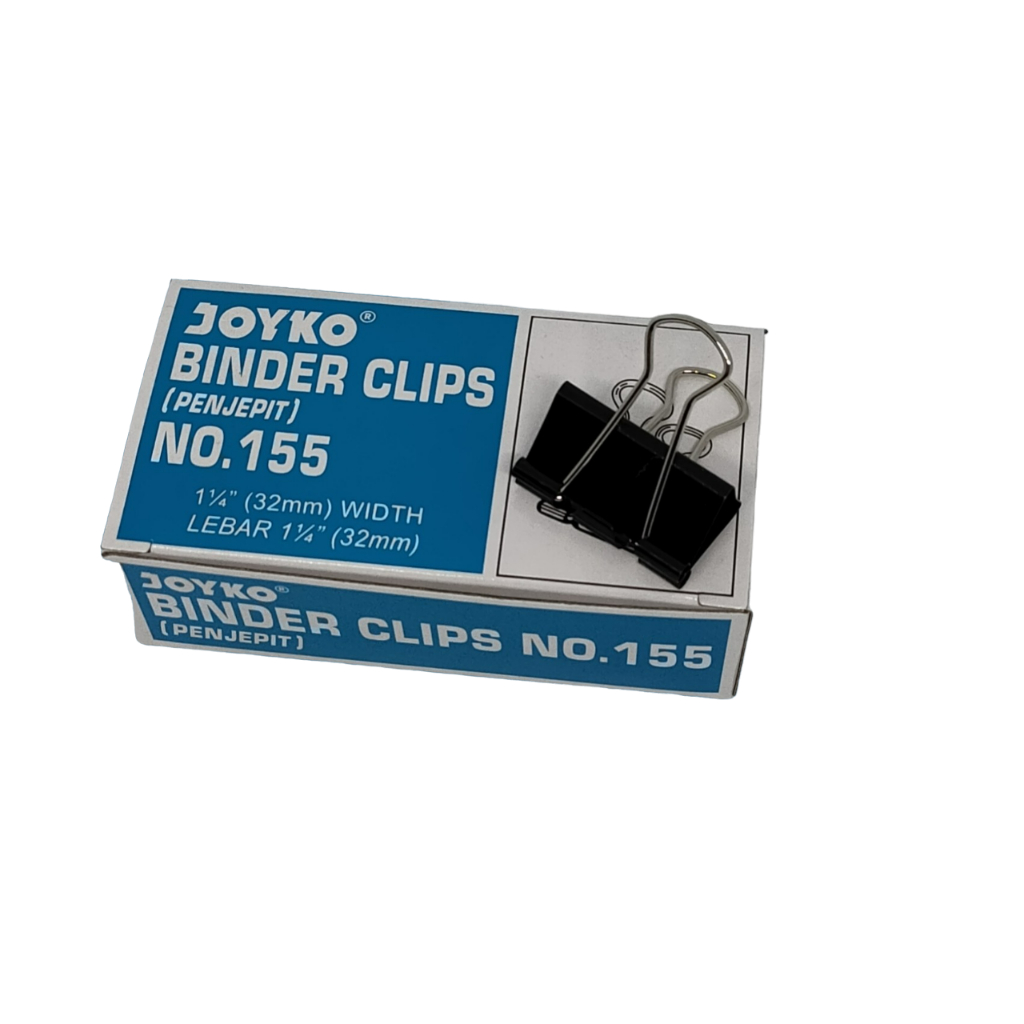 

BINDER CLIPS NO. 155 | KLIP KERTAS HARGA PER BOX (12 PCS)