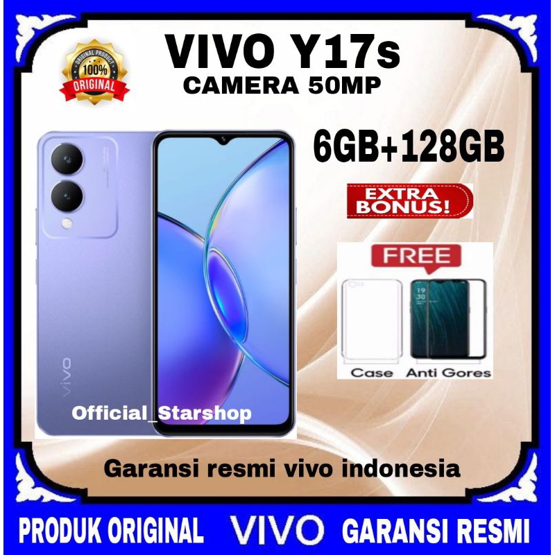 VIVO Y17s [4GB+64GB] [6GB+128GB] GARANSI RESMI - Vivo Y71s