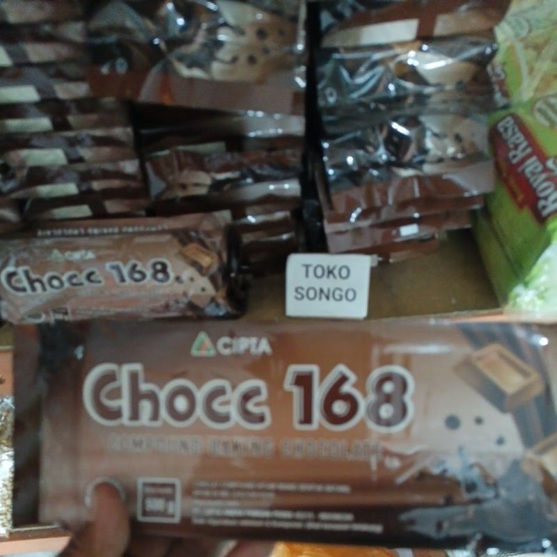 chocc 168 compound baking chocolate/ coklat batang chocc 168 kemasan 500 gr