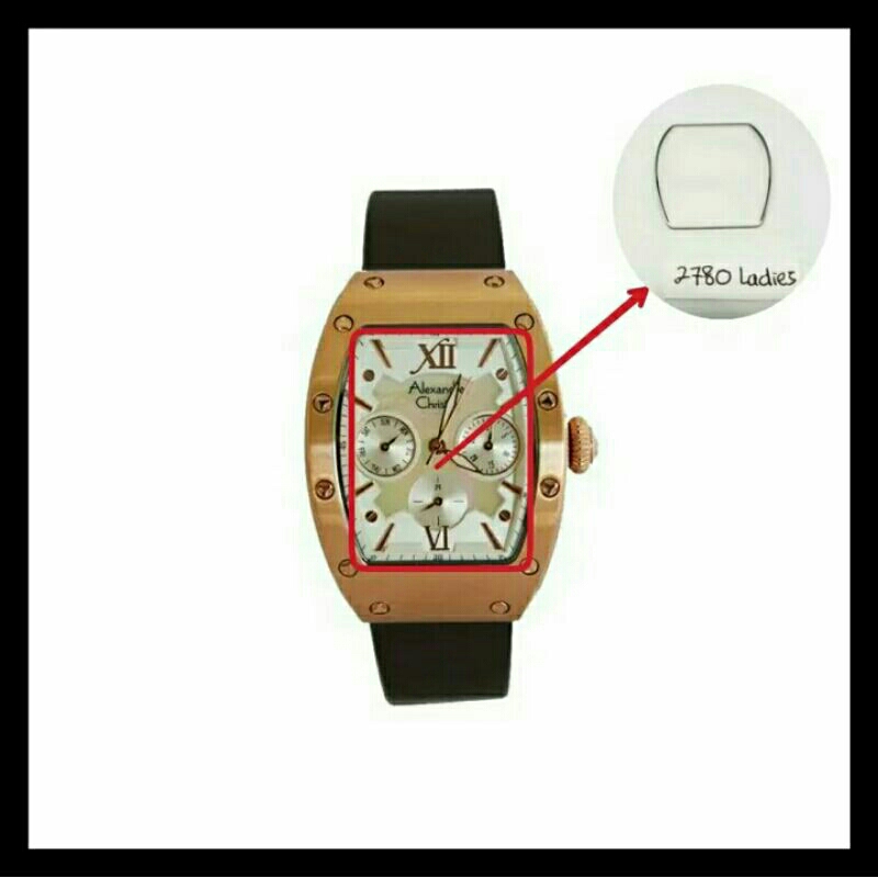 kaca jam tangan wanita Alexandre Christie 2780L original