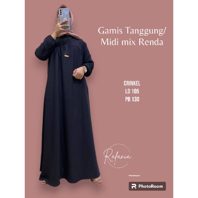 Gamis hitam/midi hitam