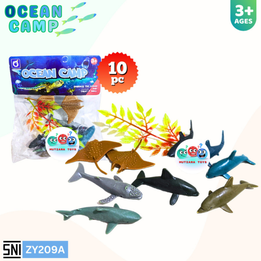 Mutiaratoys Mainan Mini Animal Ocean Camp 10Pc Zy209A