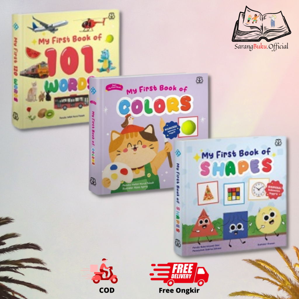Buku Anak MY FIRST BOOK - MY FIRST BOOK OF 101 WORDS, SHAPES, & COLORS (BOARDBOOK) - Mizan