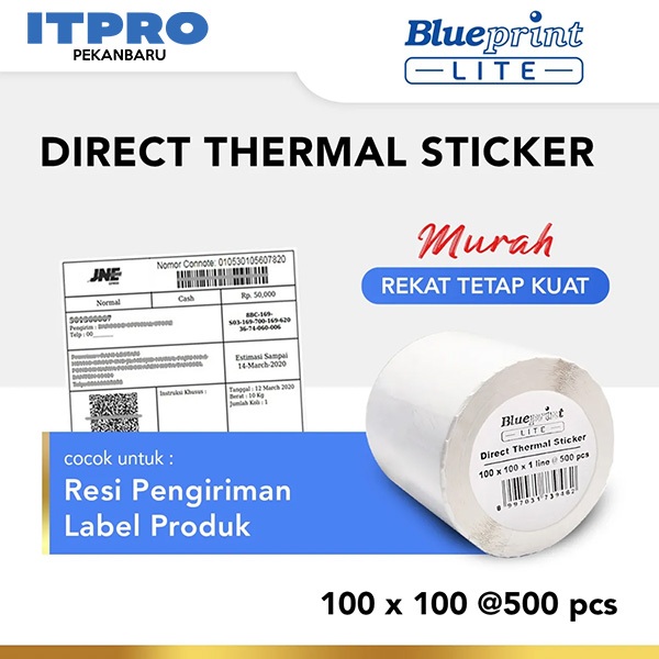 

Blueprint Paper Thermal Stiker 100X100X500