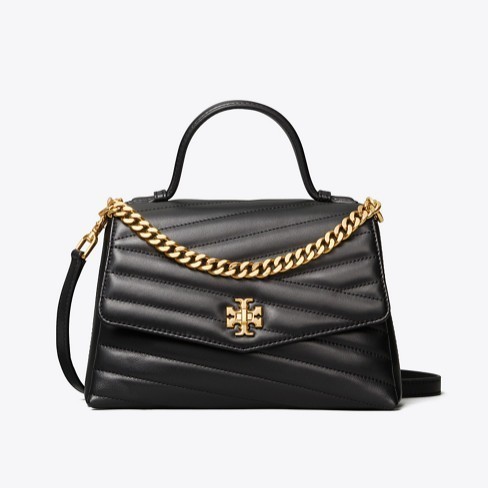 Tas TORY BURCH KIRA CHEVRON Top Handle Satchel Bag Hitam