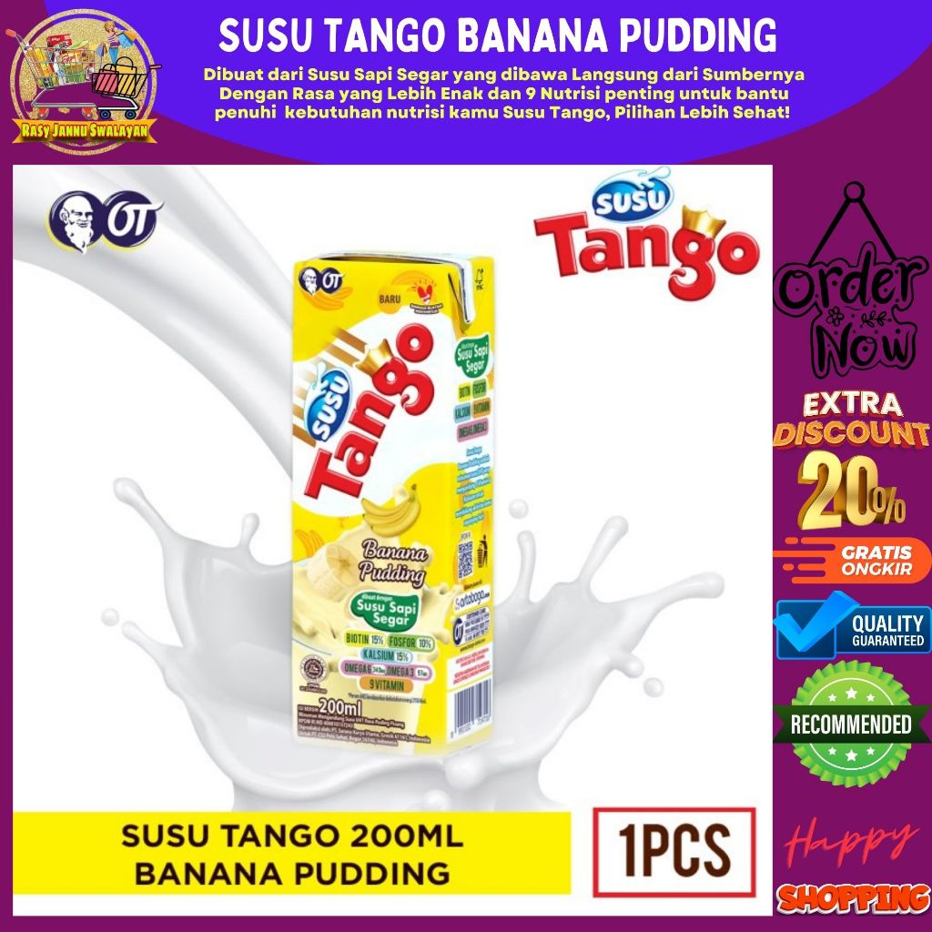 

Susu Tango Juara Banana Pudding 200ml