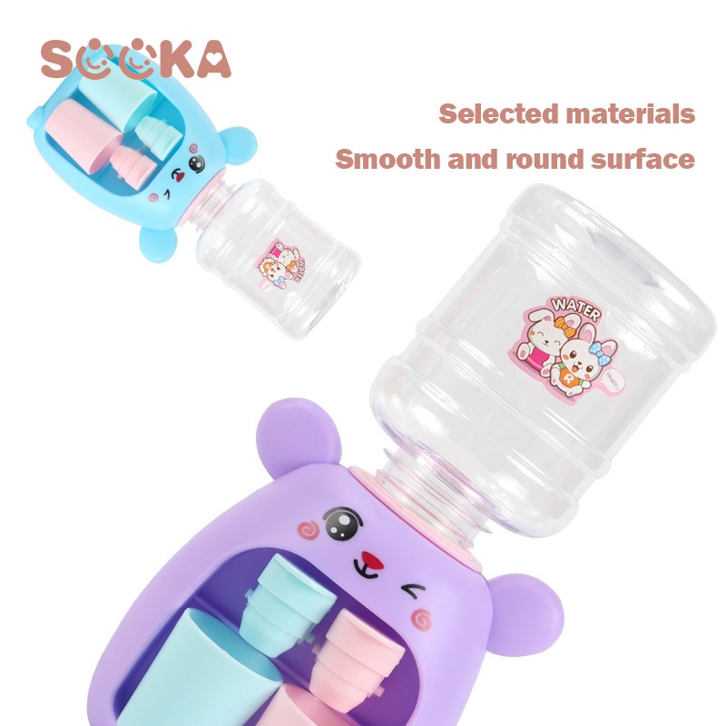 Select x Sooka Dispenser Air Mini-Kelinci Lucu dan Bebek Simulasi Anak Menyenangkan Dispenser Air Mini Dispenser Air Ganda Mainan Rumah Bermain Mesin Jus SK-GCG1101