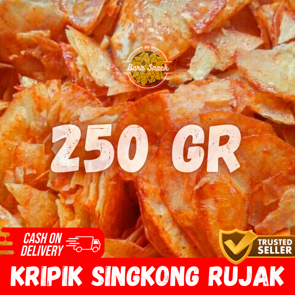 

[ 250gr ] Keripik Singkong Rujak Premium / Keripik Ketela Cap Doyan / Camilan Snack Kiloan Murah