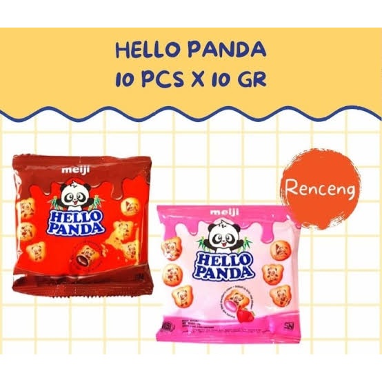 

Hello Panda Biskuit Rasa Coklat dan Vanila 1 renceng / 10 pcs