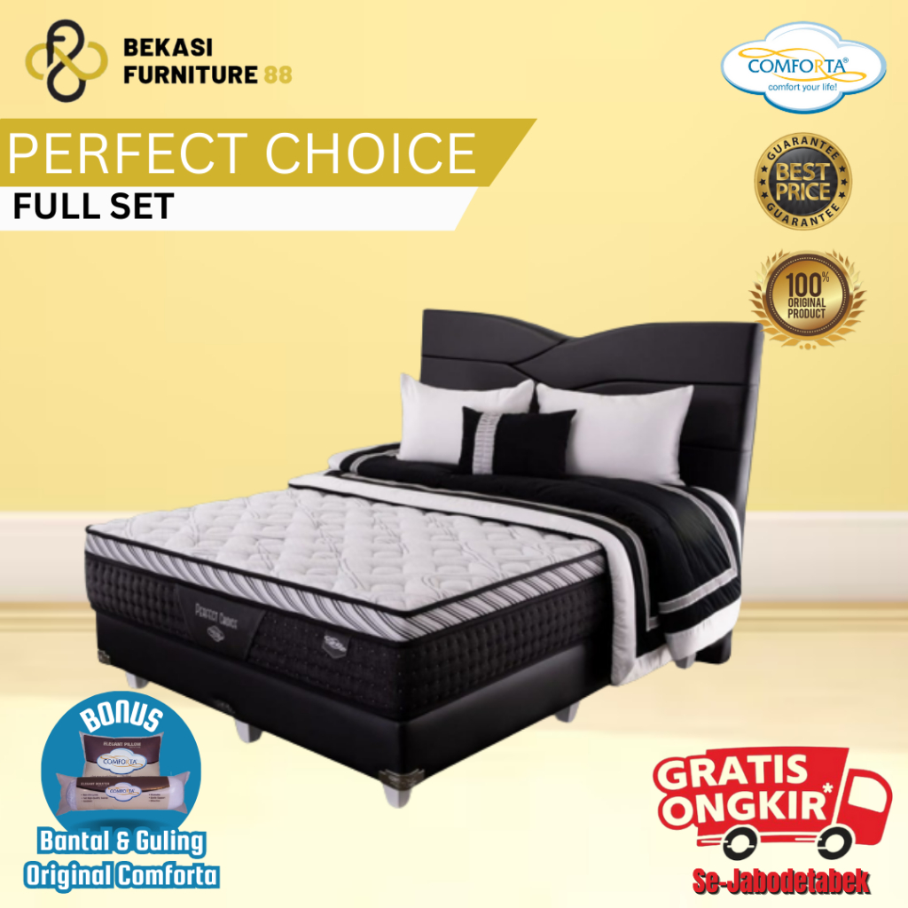 COMFORTA Kasur Springbed ( Perfect Choice ) Full Set ukuran 90,100,120,160,180,200x200