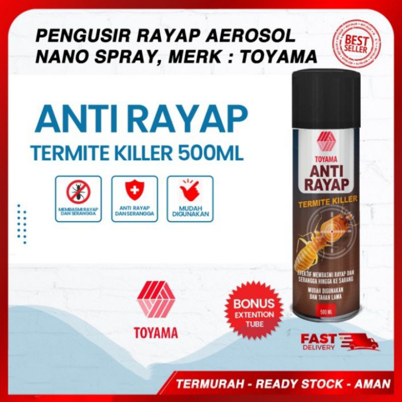 PEMBASMI RAYAP AEROSOL OBAT ANTI RAYAP TEMBOK SPRAY. RACUN RAYAP 500ML