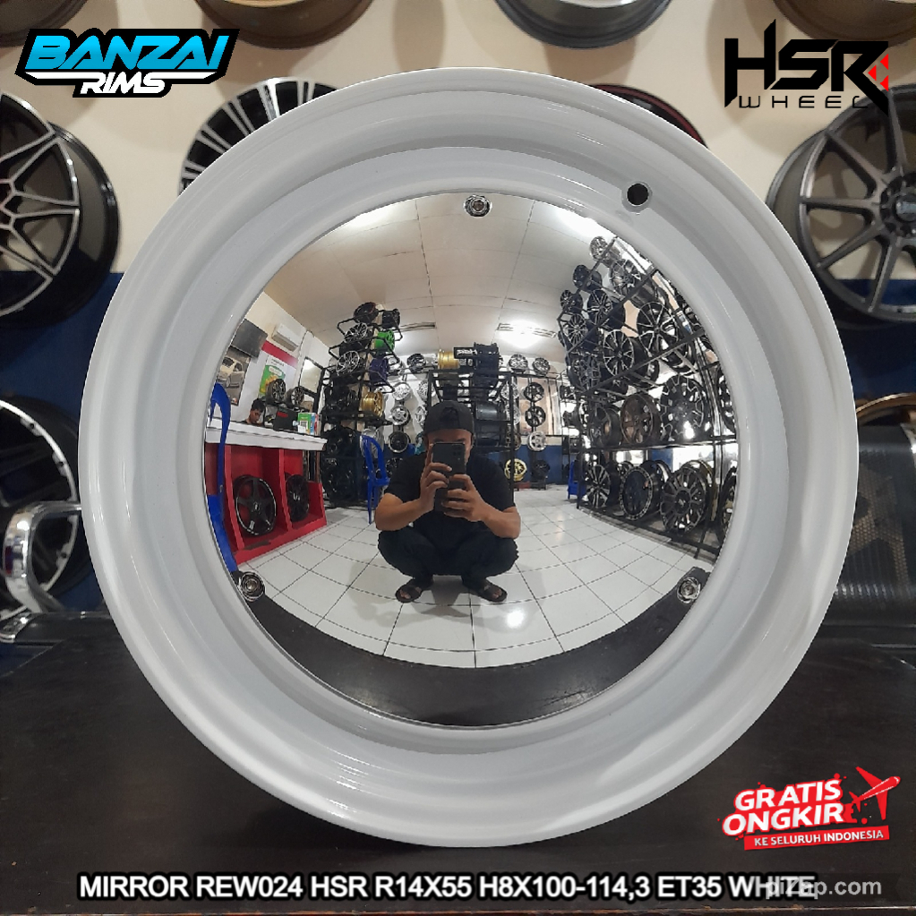 Velg Mobil Terbaru HSR MIRROR Ring 14 Lebar 5.5 Inch Pelek Mobil Mobil Wuling Air ev / Free Ongkir