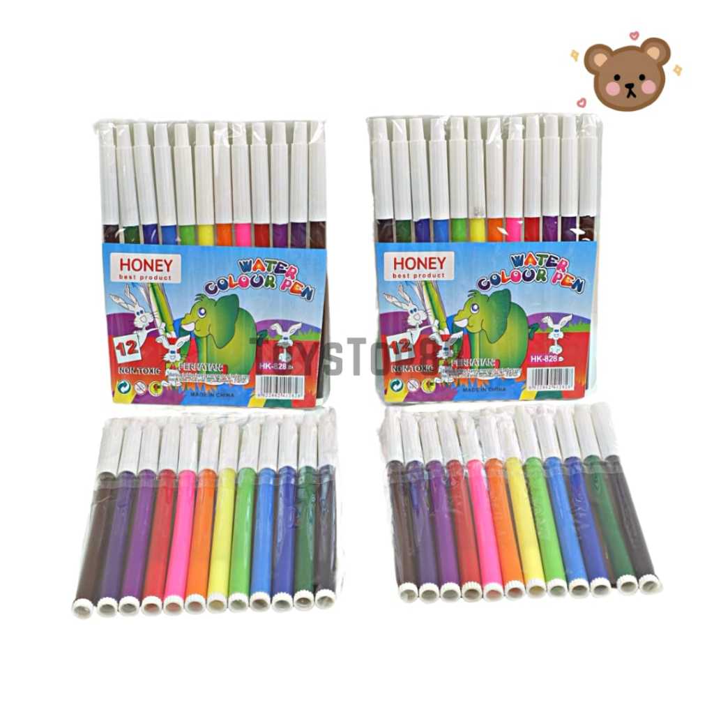 

Spidol Set Mini 12 Warna 828 - Color Pen Kecil Anak Anak Murah Honey