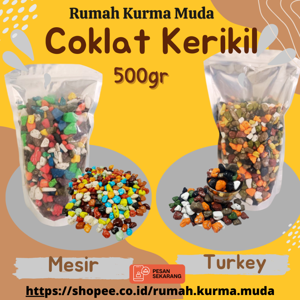 

Rumah Kurma Muda - Cokelat Kerikil Turki 500gr | Coklat Kerikil Mesir 500 gram | Coklat Kerikil 1/2 kg