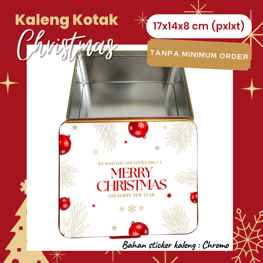 

Box Hampers Natal Kaleng Kotak Hamper Natal White Light Box Christmas 17x14x8 cm Hapunni