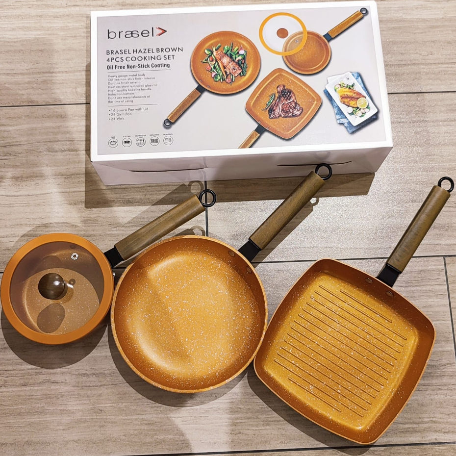 Brasel Cookware Set Hazel Brown 4Pcs